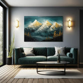 Moderný nástenný dekor Horizont zlatej harmónie - PREMIUM ART | rôzne rozmery